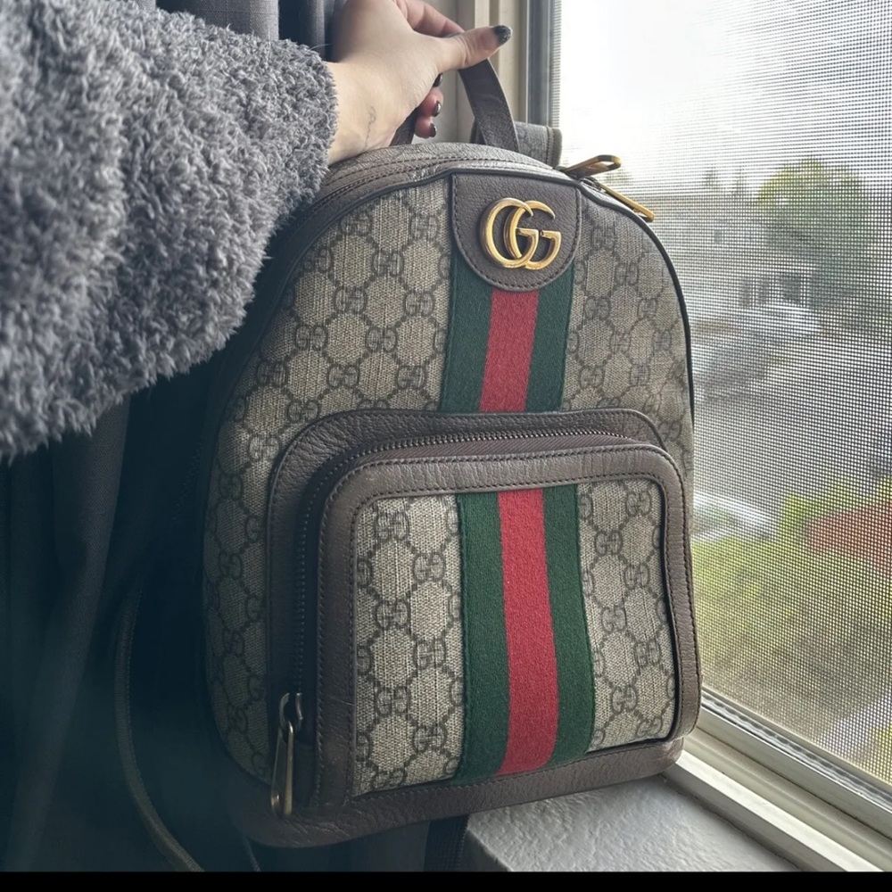 Gucci Ophidia Backpack Small Beige/Brown Canvas/Leather. Near perfect condition.